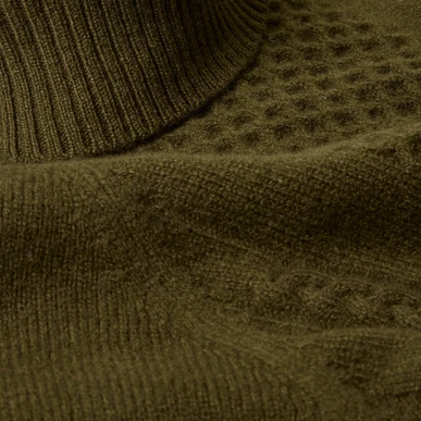Supersoft Lambswool Cable Jumper in Cardamom | clearance event