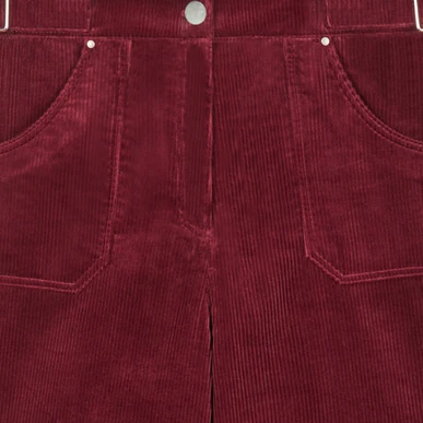 Women's Burgundy Corduroy Wide Leg Trousers | Brora Sale