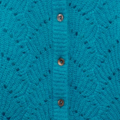 Blue Mohair Lace Cardigan | Women's Cardigans | Brora Fashion