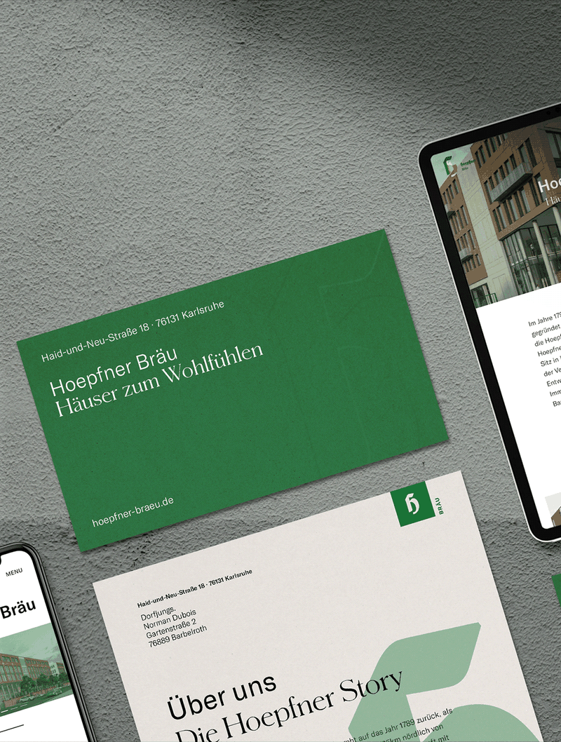 brand asset overview of hoepfner bräu