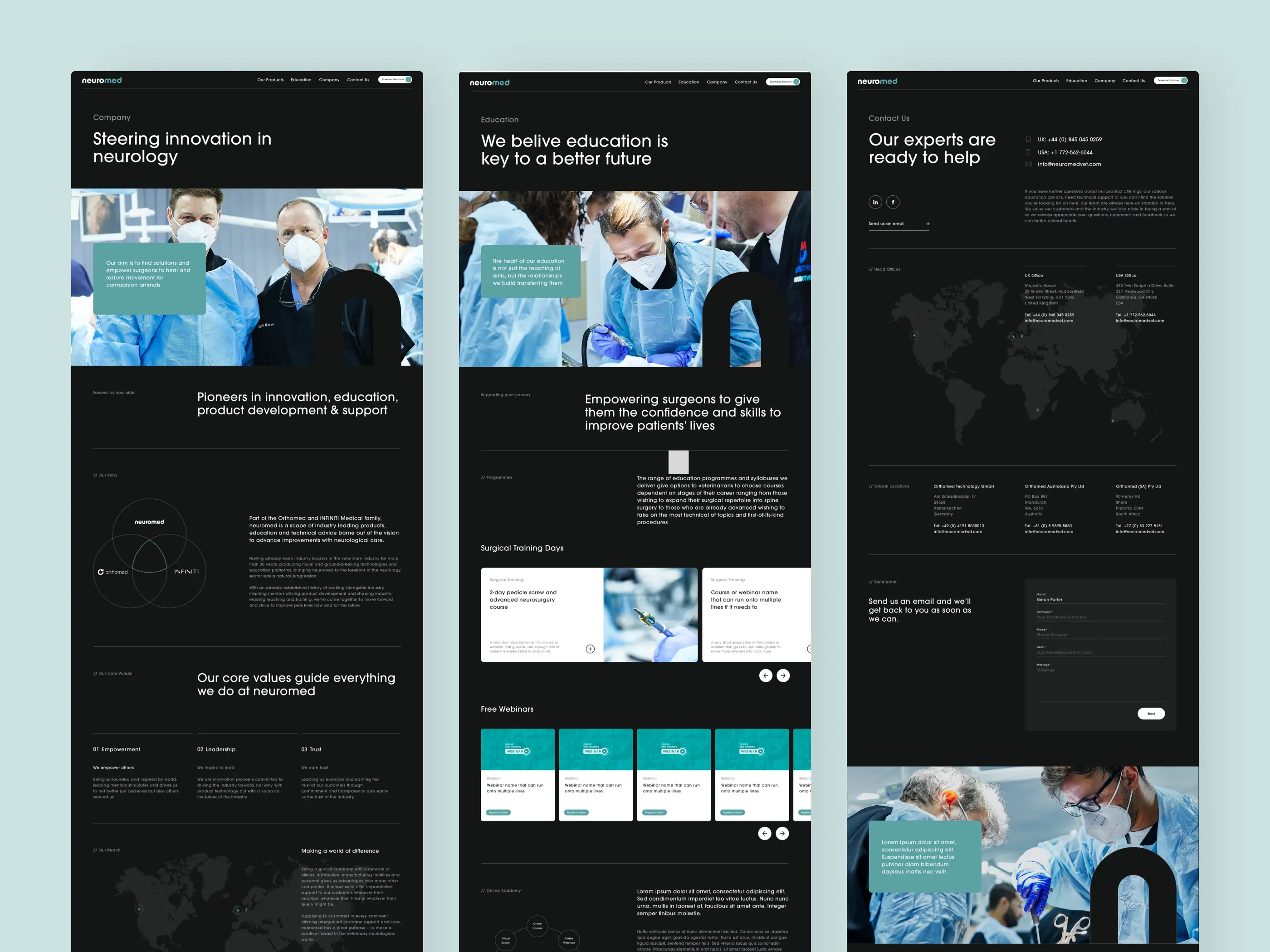 Neuromed Multi Page Designs