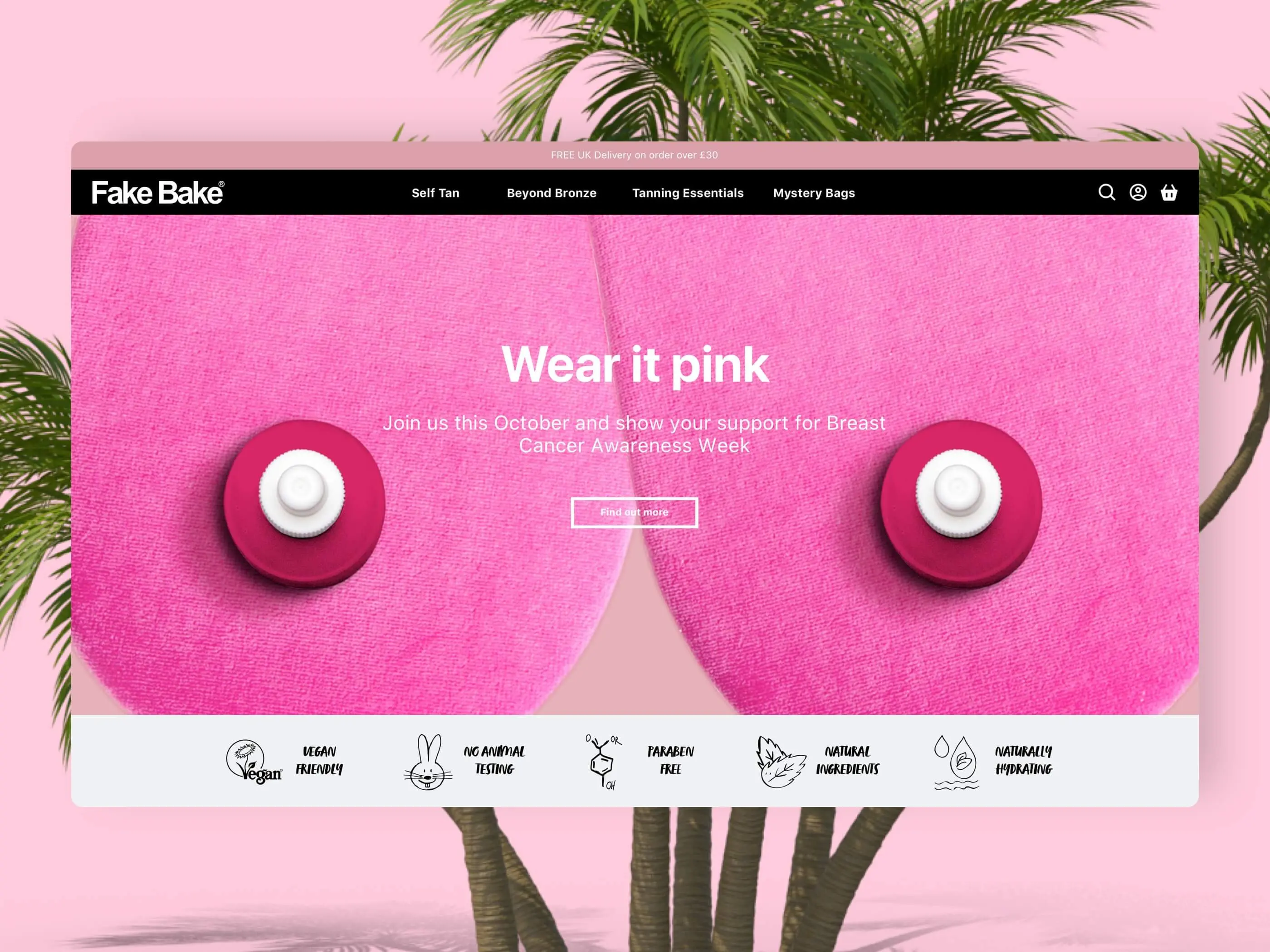 Fakebake - Homepage Hero
