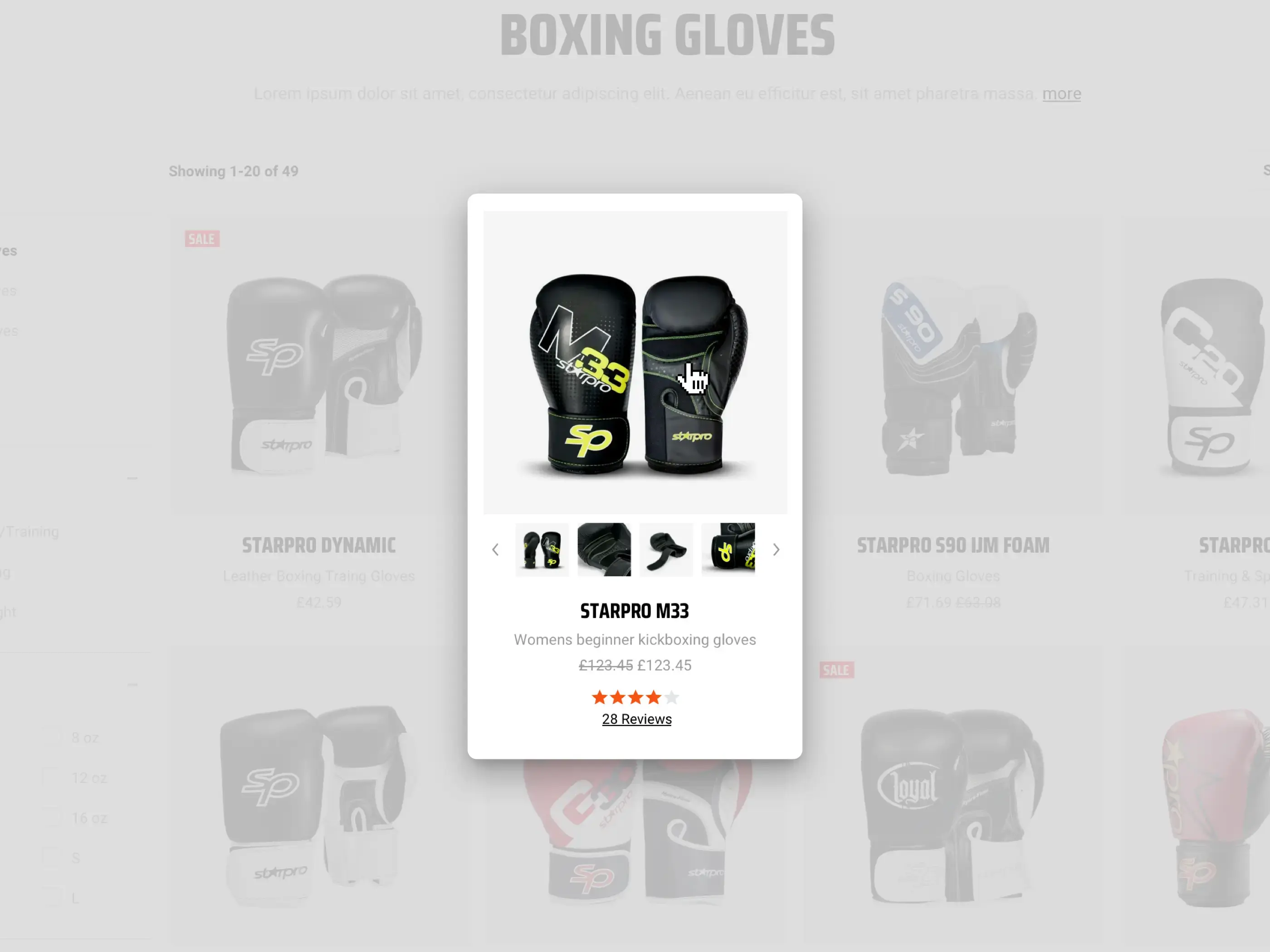 StartPro eCommerce Product Hover State