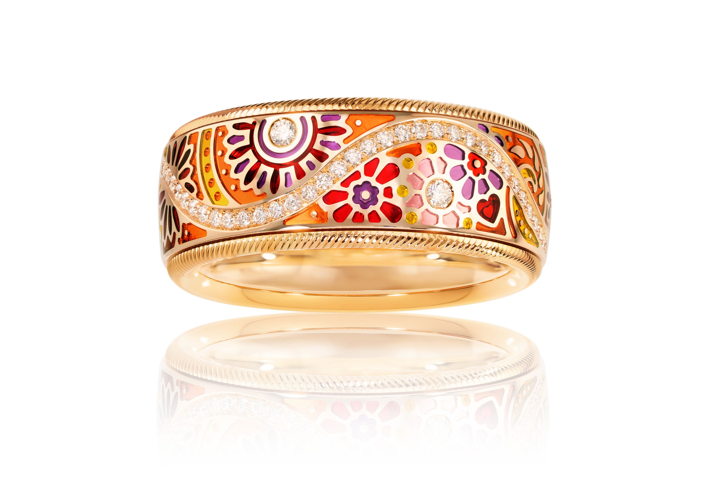 Der limitierte Geburtstagsring FLOWER POWER von Wellendorff freigestellt