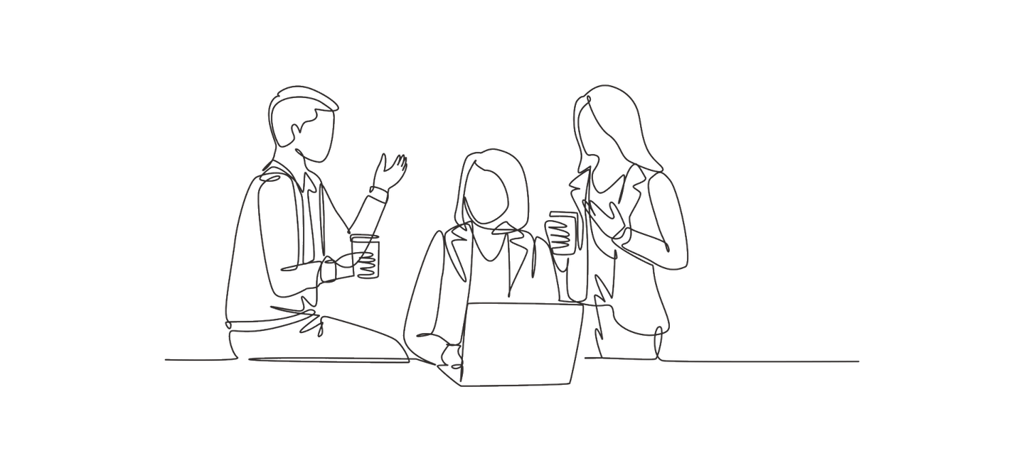 vecteezy one single line drawing of young male and female human small