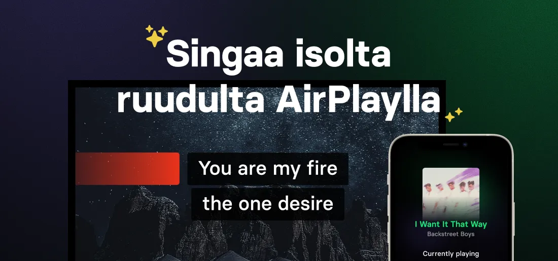 Singassa on nyt AirPlay–tuki