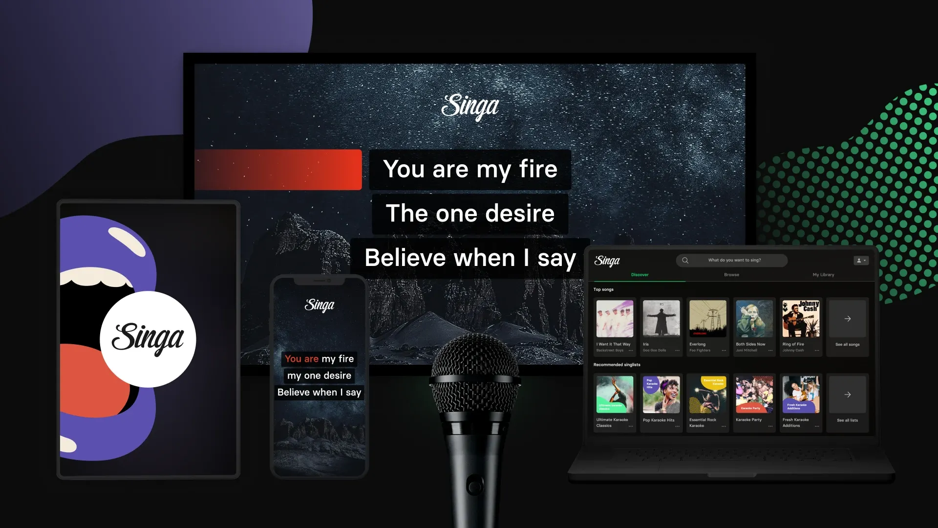 Singa Karaoke is available on all devices