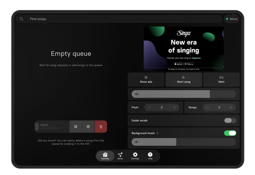 Singa pro player with soundtrack