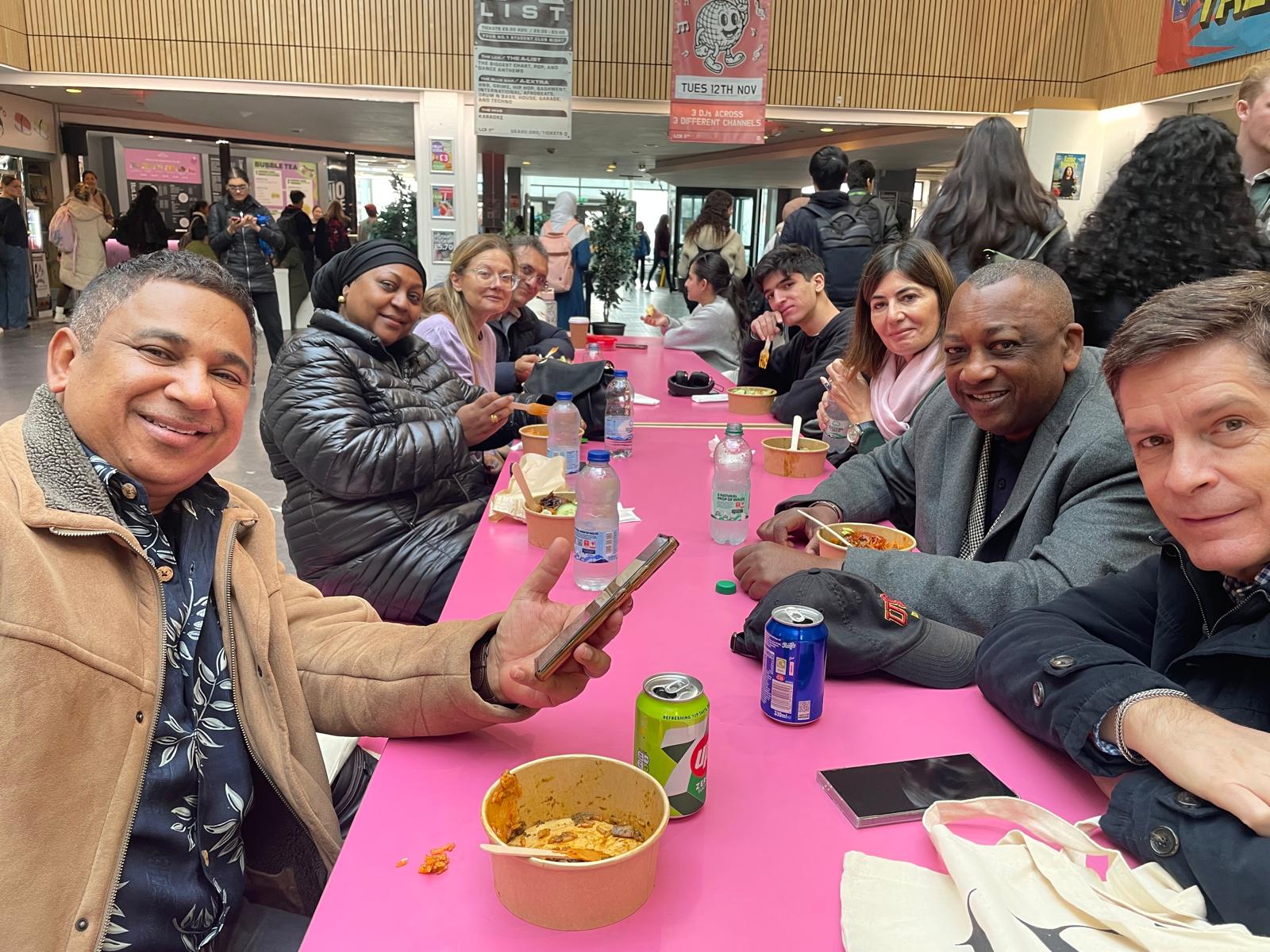 Stopping for lunch at the Student Union
