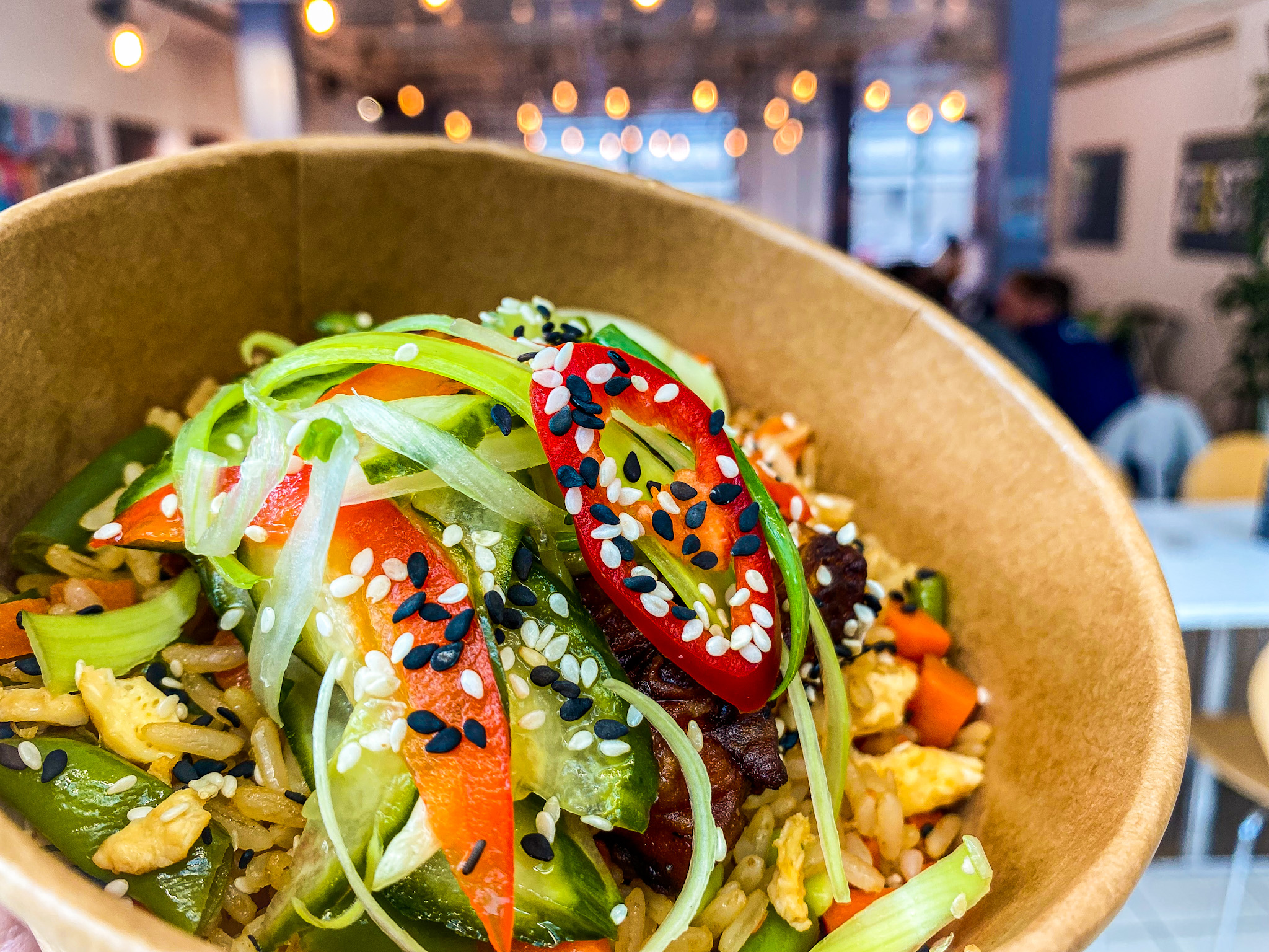 A rice bowl from Campus Kitchen.