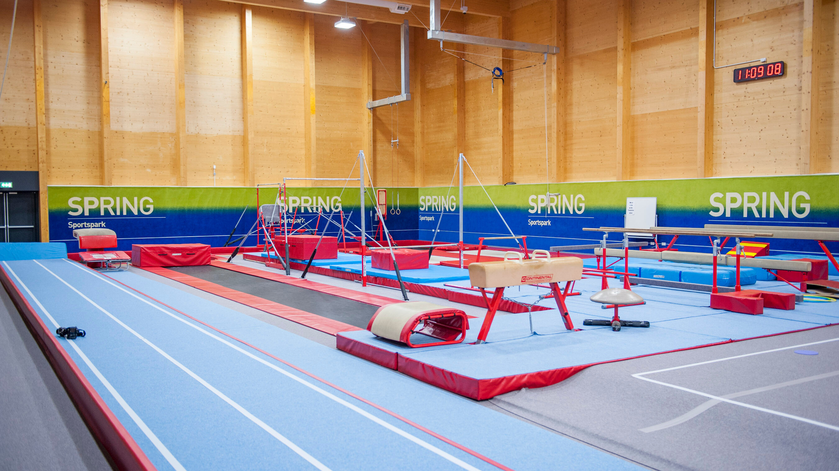 Gymnastics equipment at the Sportspark