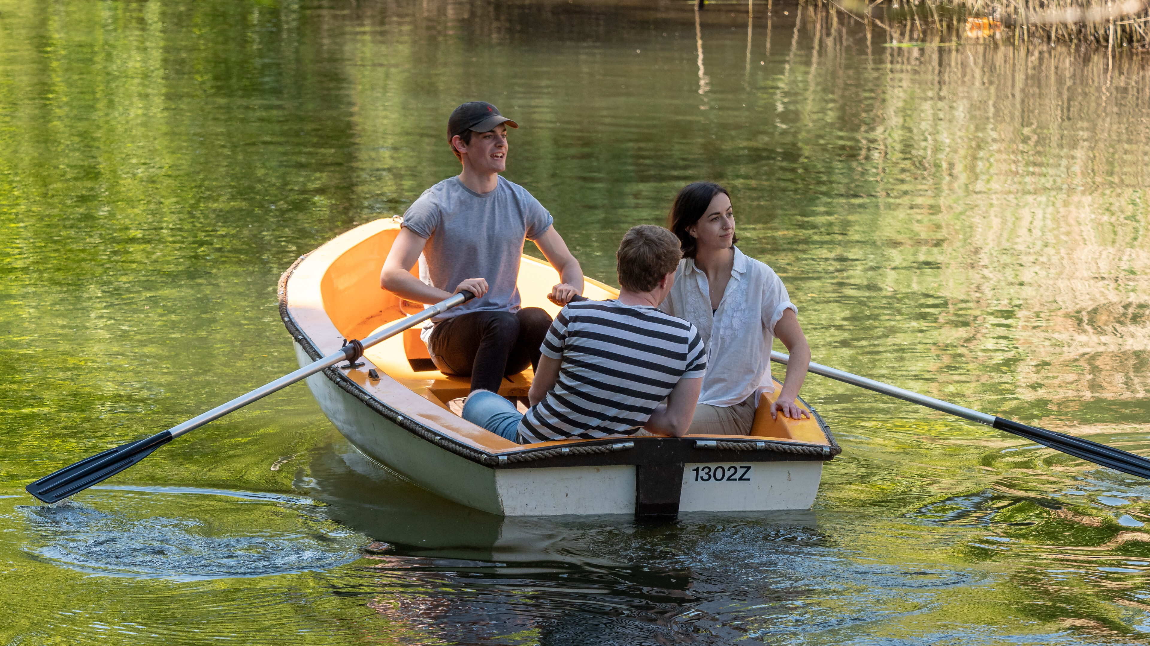 Students in a rowboat