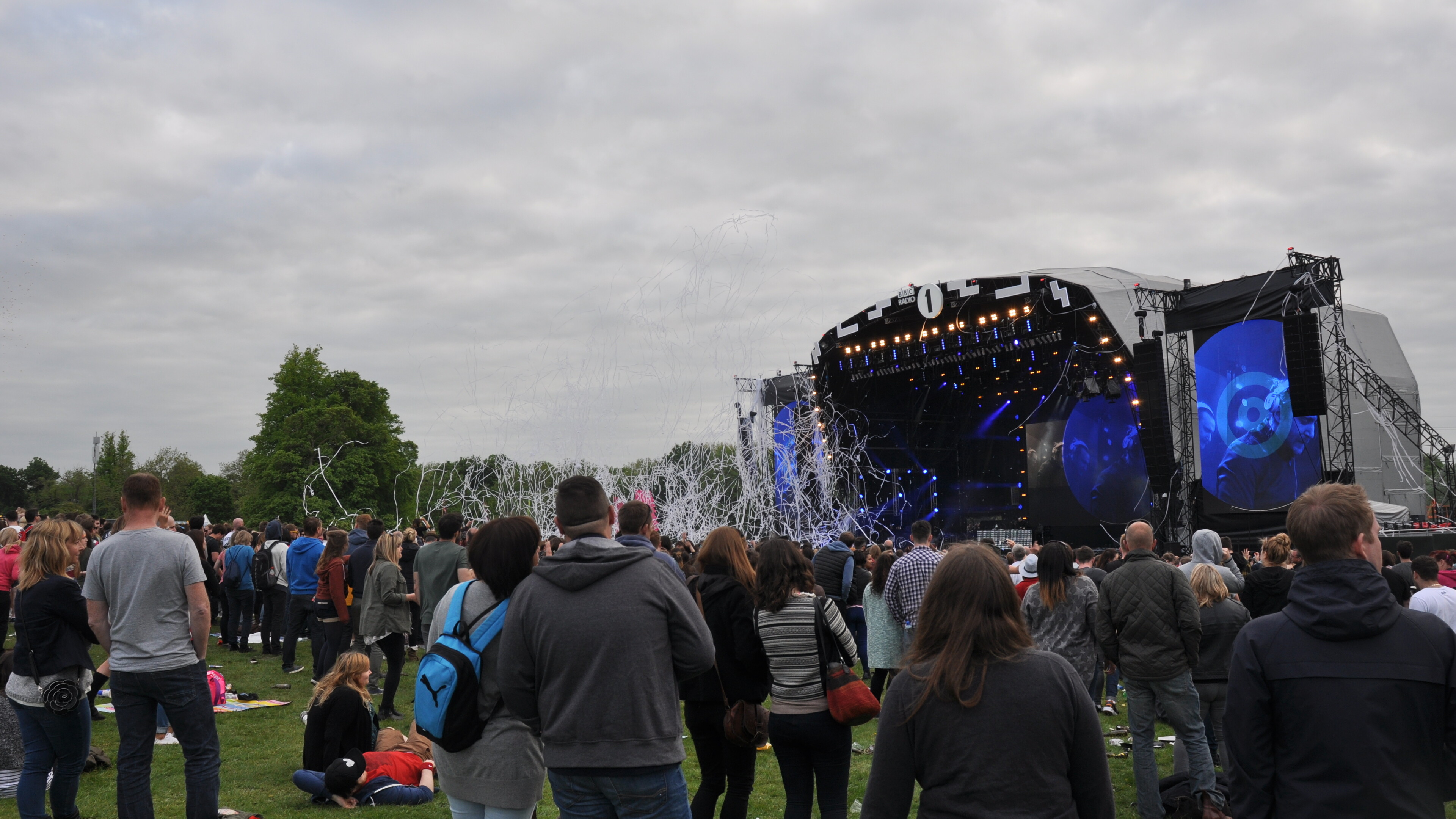 People attending Radio 1 Big Weekend in Earlham Park