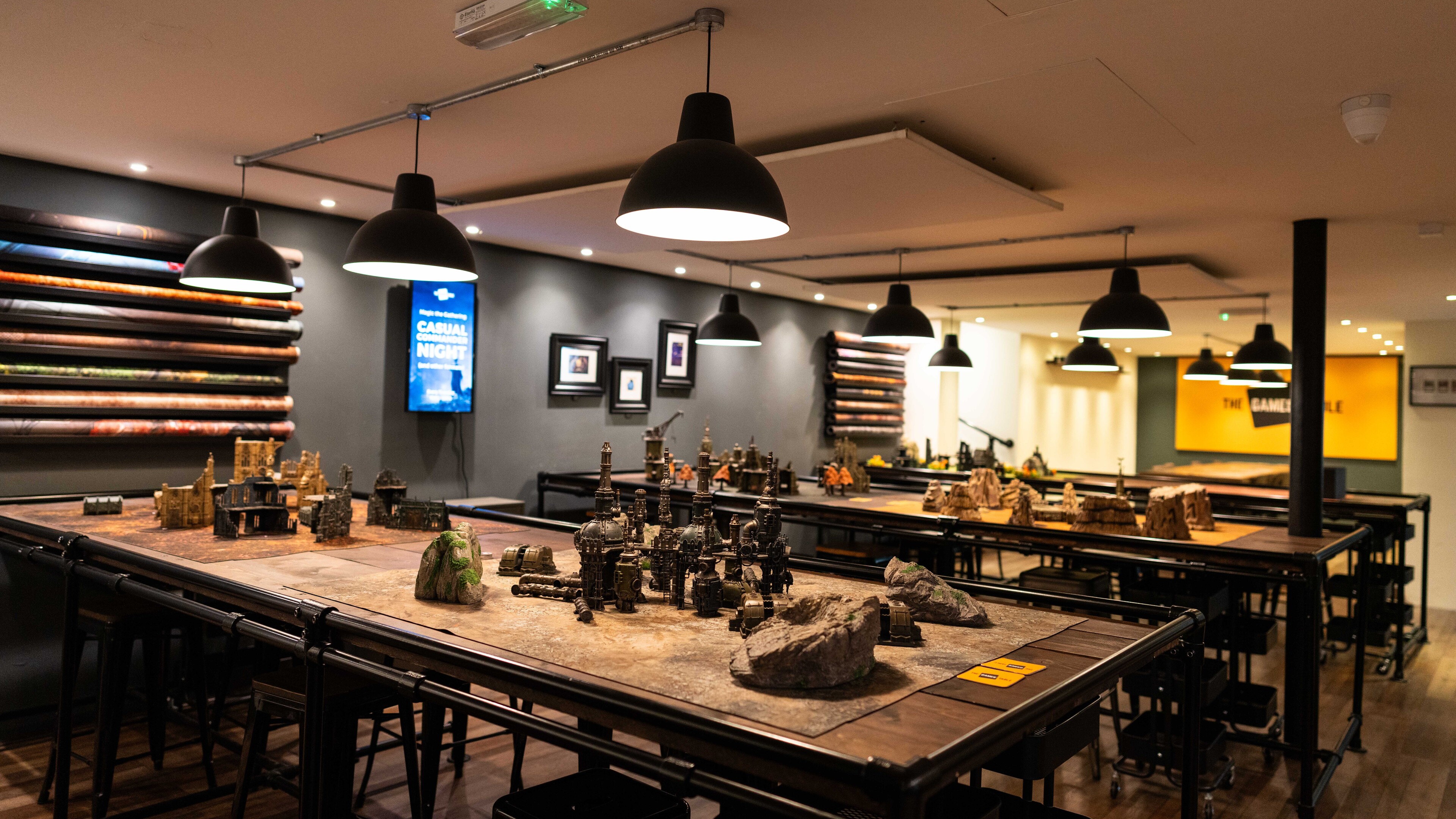 Warhammer tables at the Games Table in Norwich