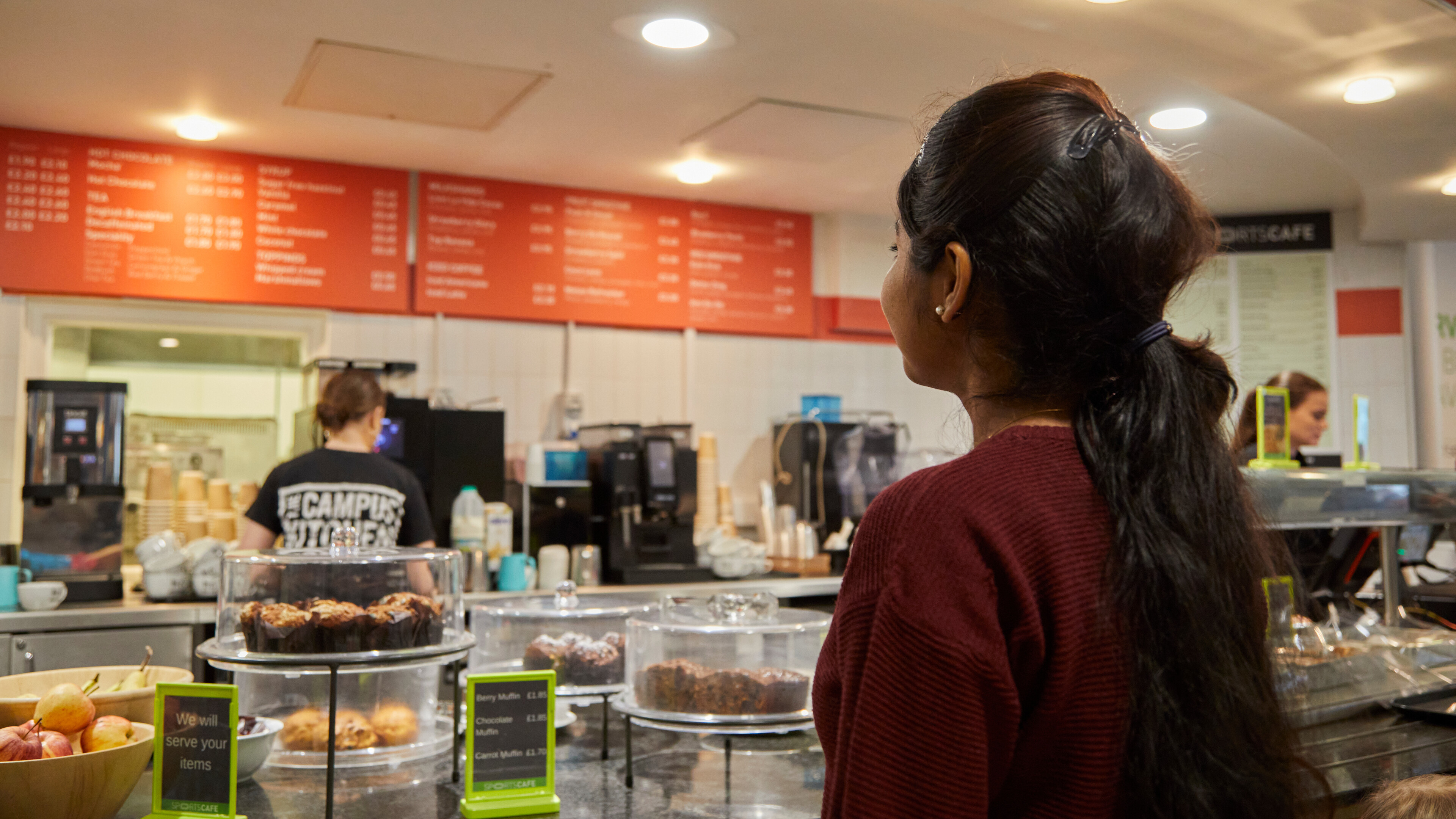 Student at Sportspark Cafe