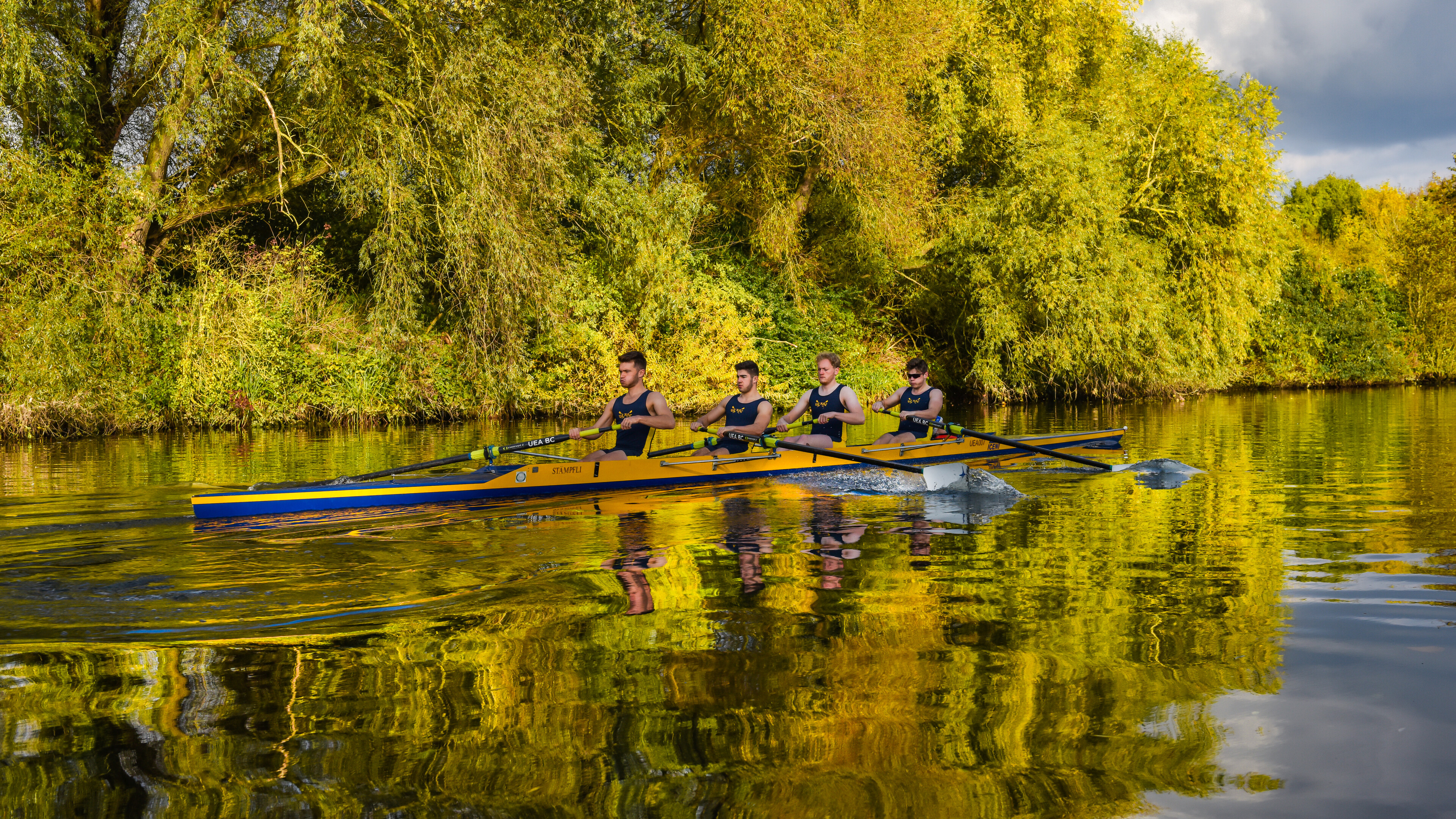 Rowing club on the water