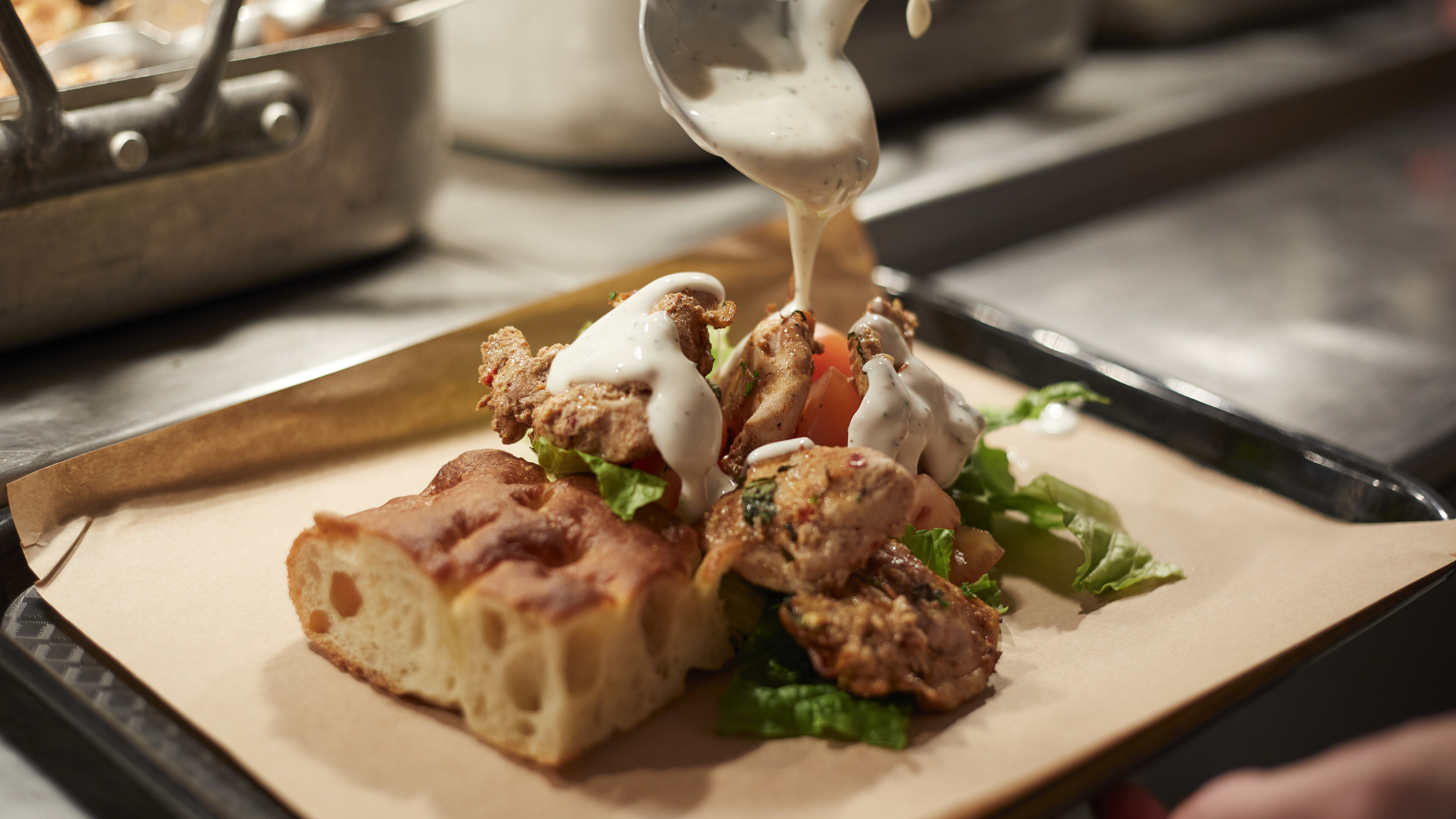 Food served by campus kitchen