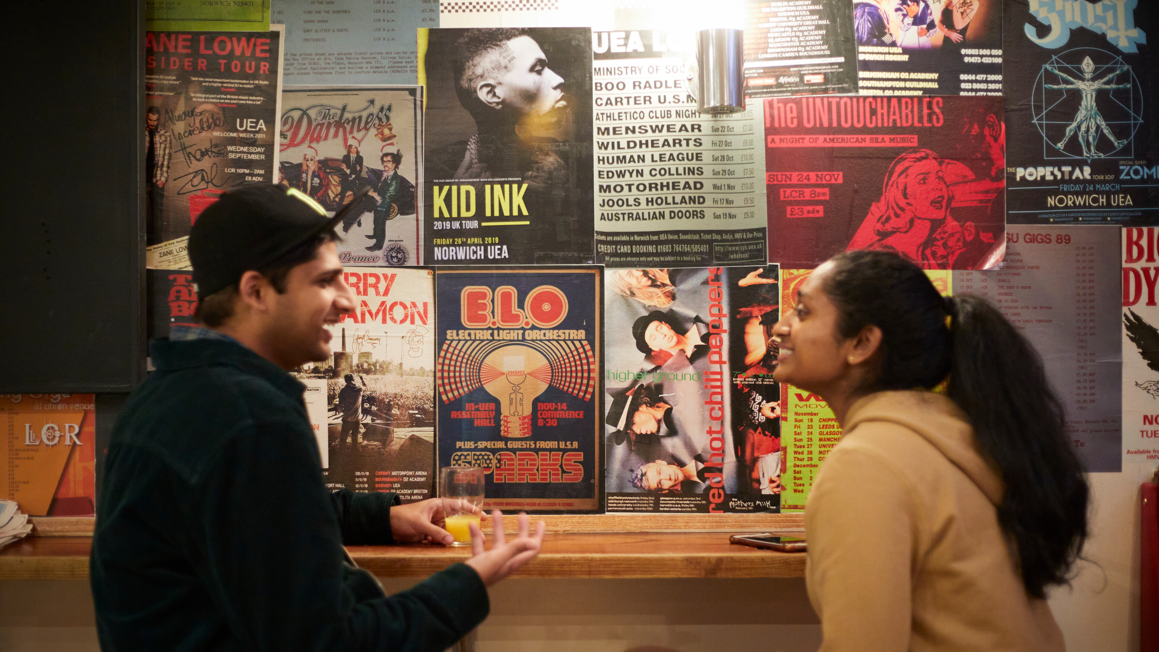 Gig posters at Bar SU