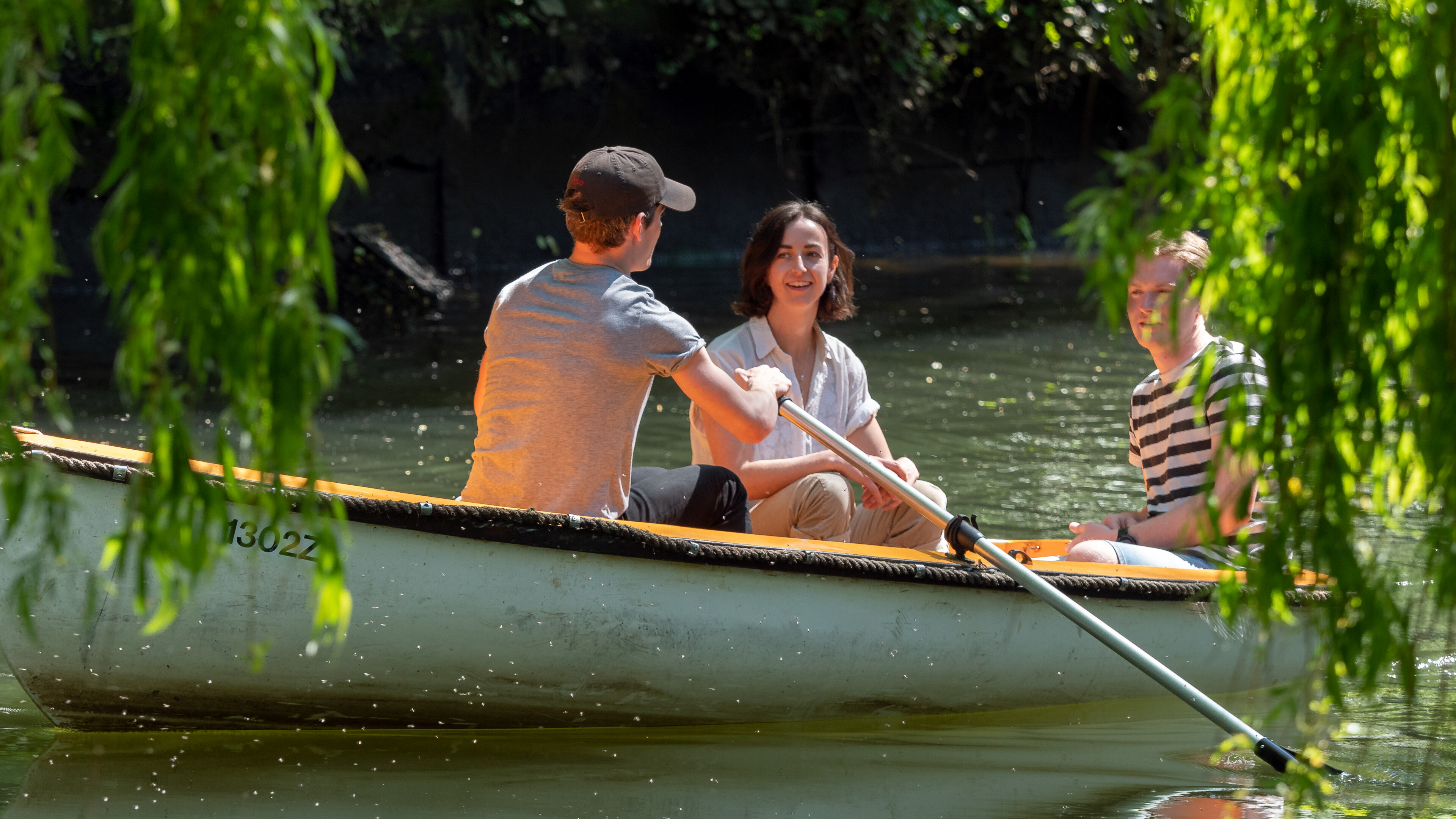 Students in a rowboat