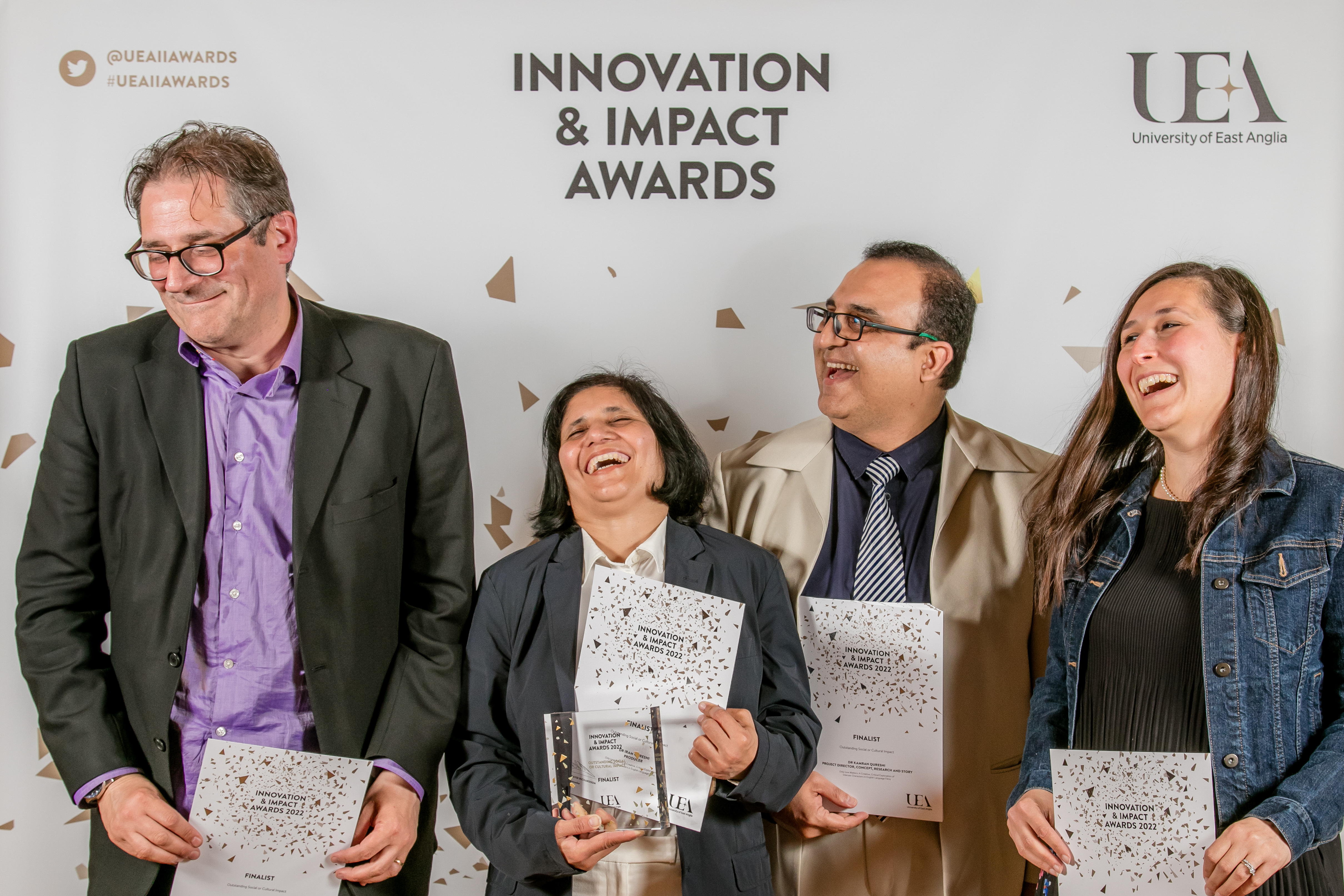 L-R: Prof Richard Hand, Dr Iram Qureshi, Dr Kamran Qureshi, Prof Eylem Atakav