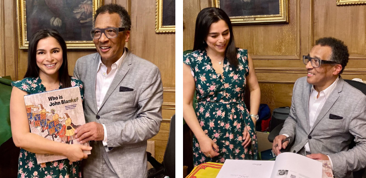 Seema and Michael Ohajuru at the ’Who is John Blanke?’ book launch