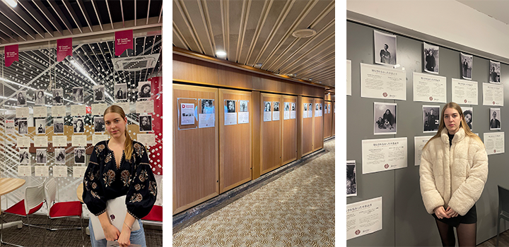 Image L-R: Natalia&rsquo;s &lsquo;Unissued Diplomas&rsquo; exhibitions hosted in Tokyo, Panama and the UK (credit: Yelyzaveta Poberezhniuk)