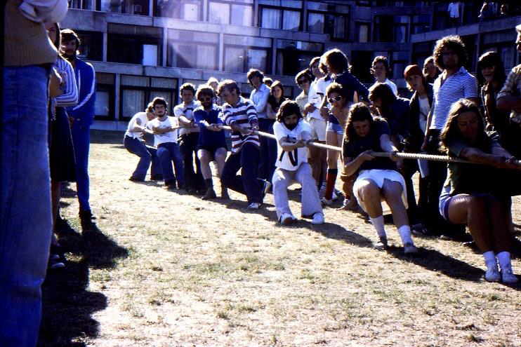 Students playing Tug of War