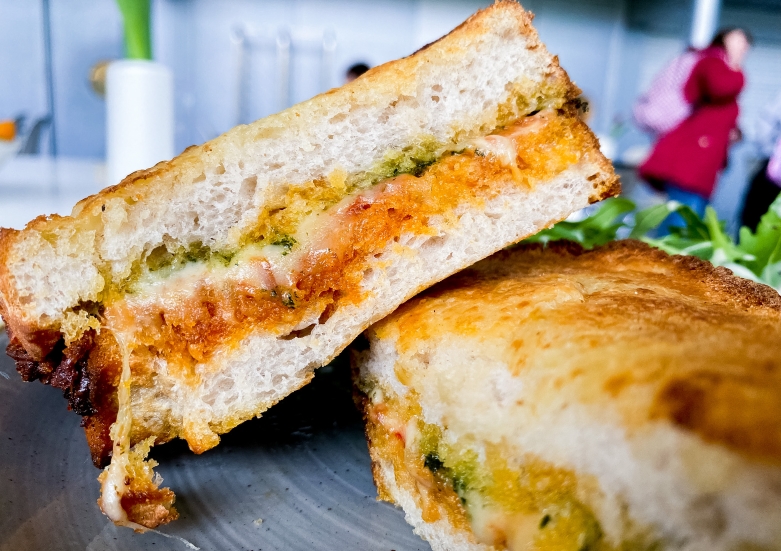 Toasted sandwich at Modern Life Cafe