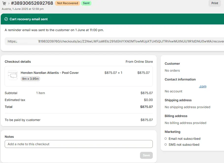 shopify abandoned cart guide - cart recovery email