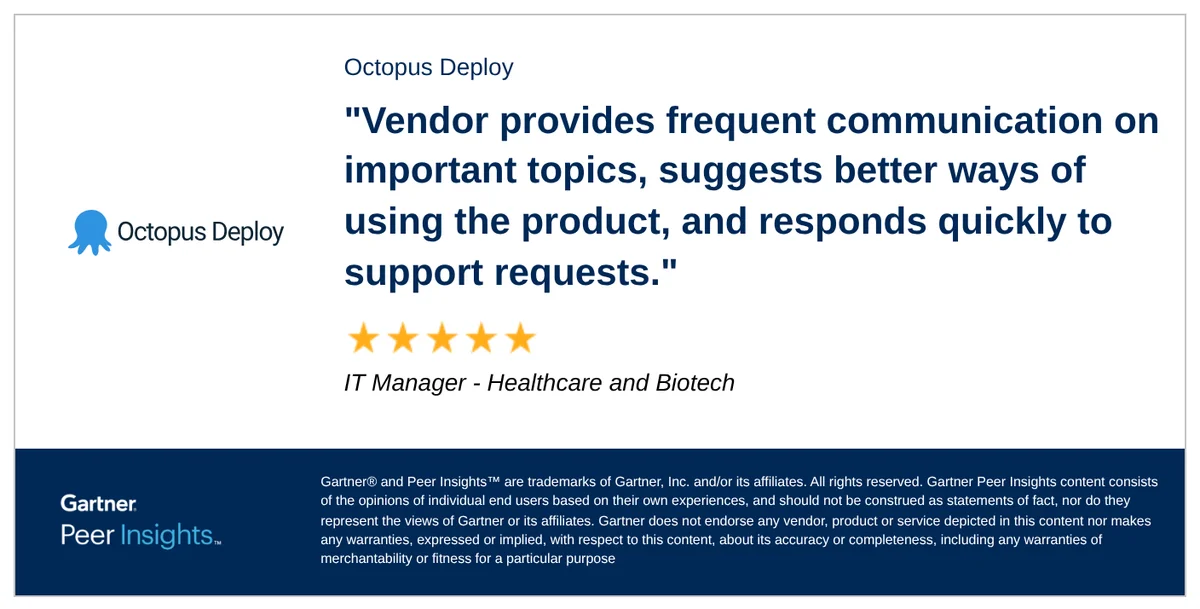 Octopus Deploy Gartner review