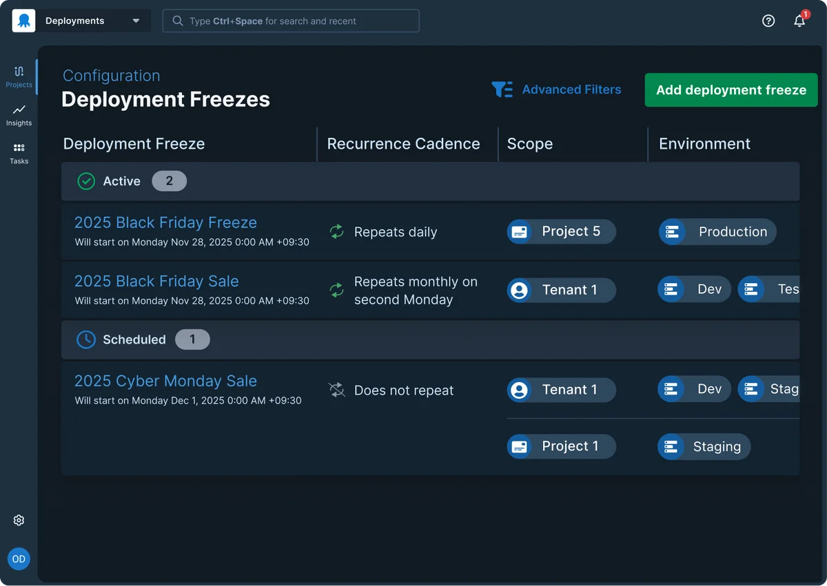Deployment freezes UI