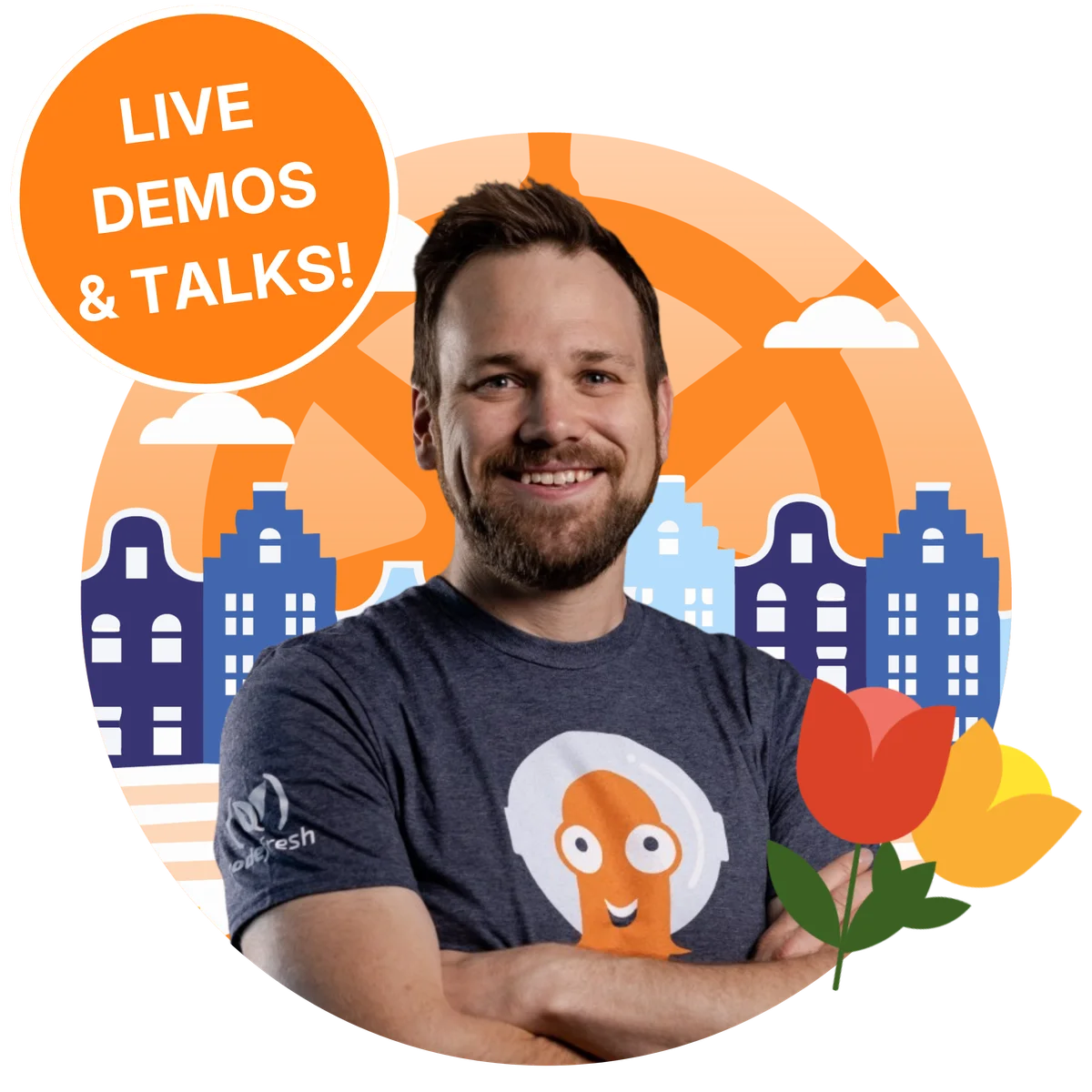Kubecon AMS - website graphic - LIVE DEMOS & TALKS
