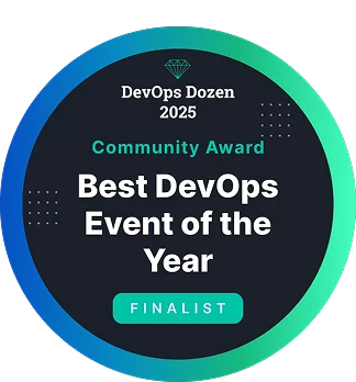 DevOps Dozen 2025 awards Best DevOps Event of the Year Finalist badge