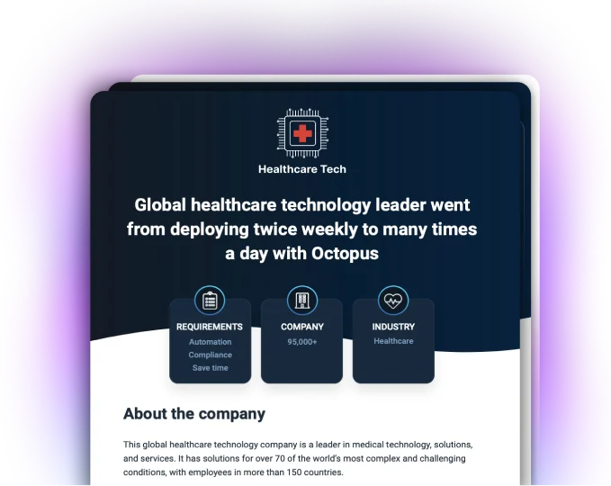 Download PDF Global Healthcare Technology leader use case study image