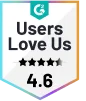 Gartner badge - Users love us