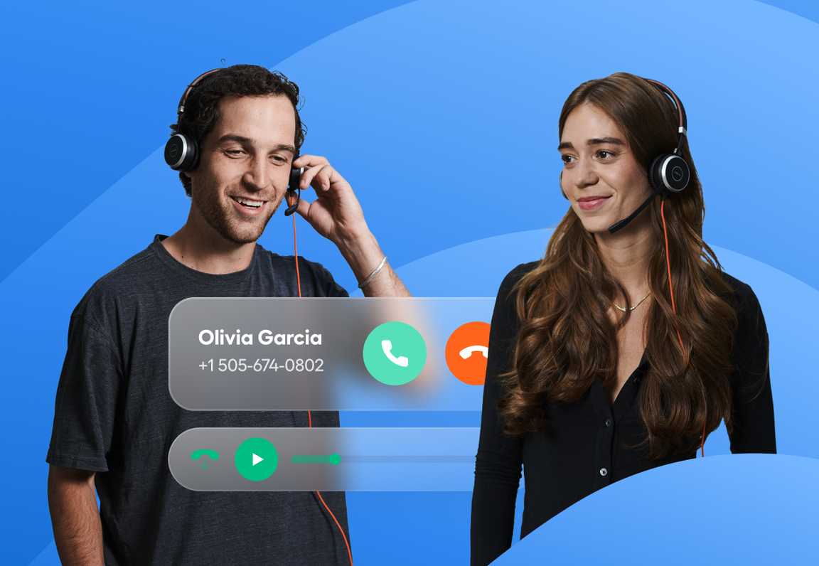 woman and men using Aircall, a Natterbox alternative and competitor