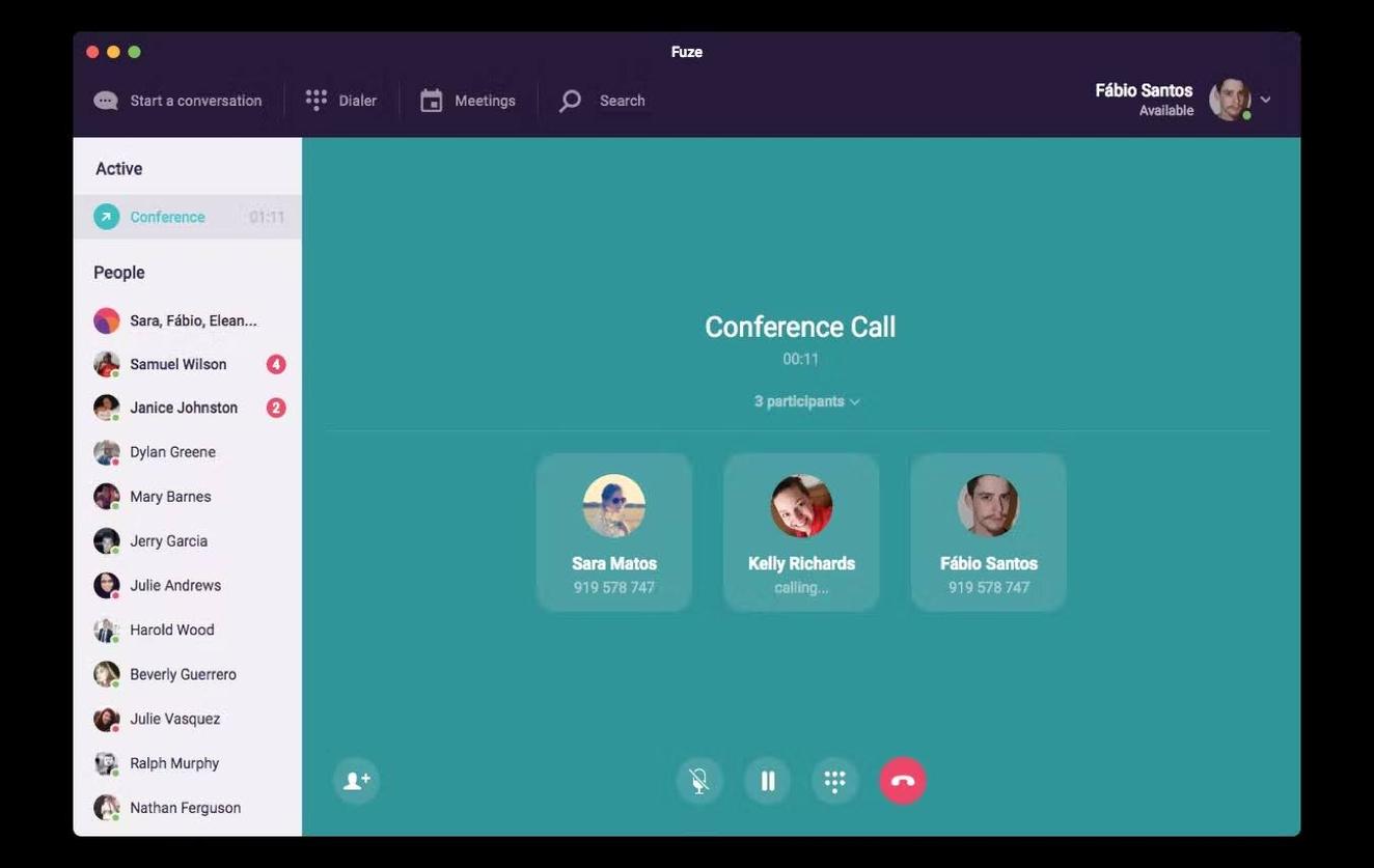Fuze is a good tool for facilitating internal communication via conference calls and meetings.