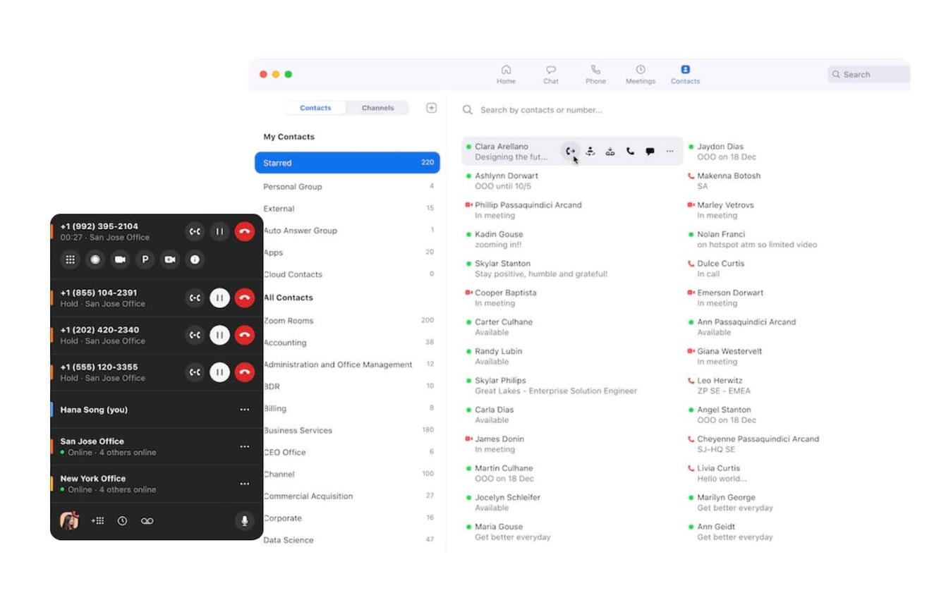 Zoom’s call handling panel helps your team handle high call volumes and process rapid transfers.
