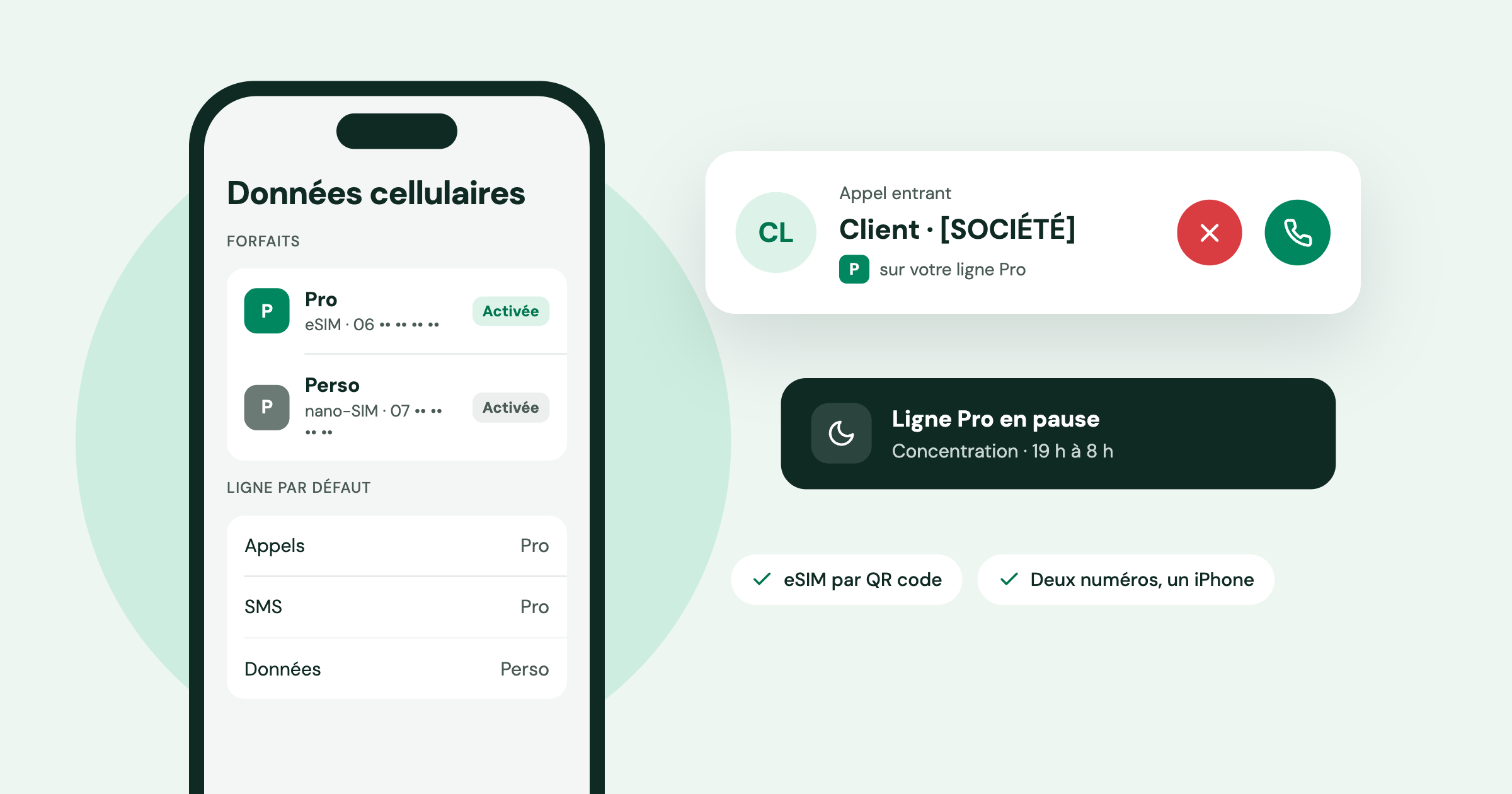 iPhone double SIM: un numéro pro à côté de votre numéro perso