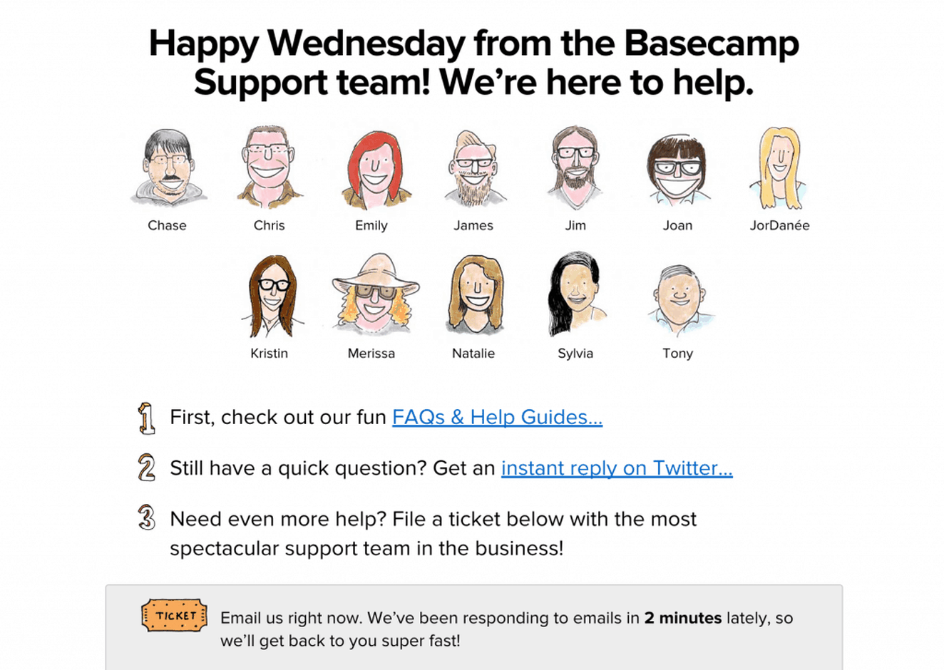 Support at Basecamp