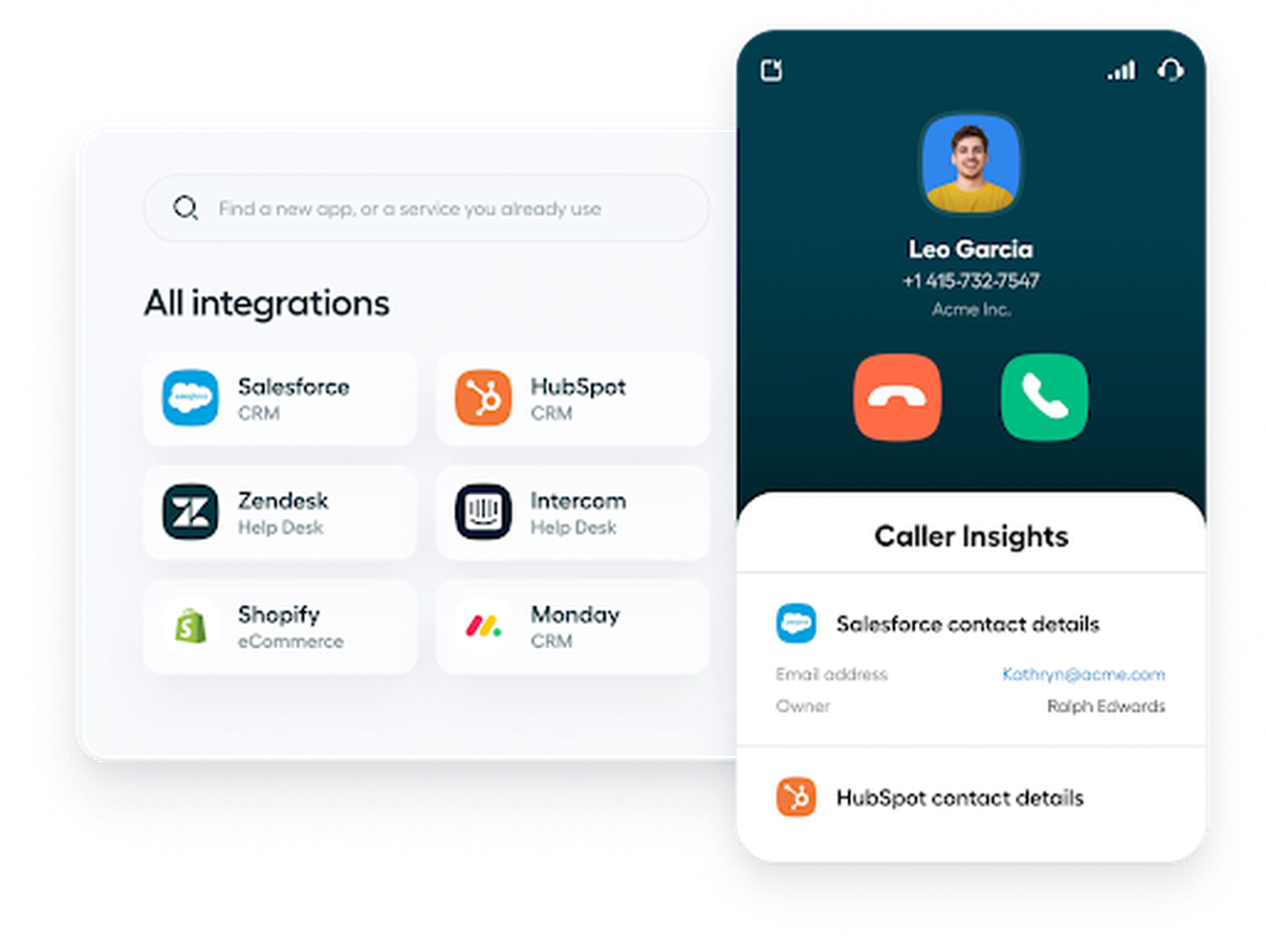 When choosing a cloud phone solution, do your research to ensure it integrates with the most essential tools in your existing tech stack, like your CRM and helpdesk software