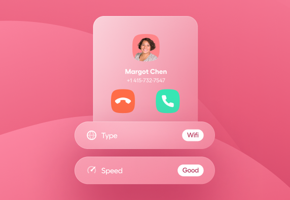 woman in on a dropping call