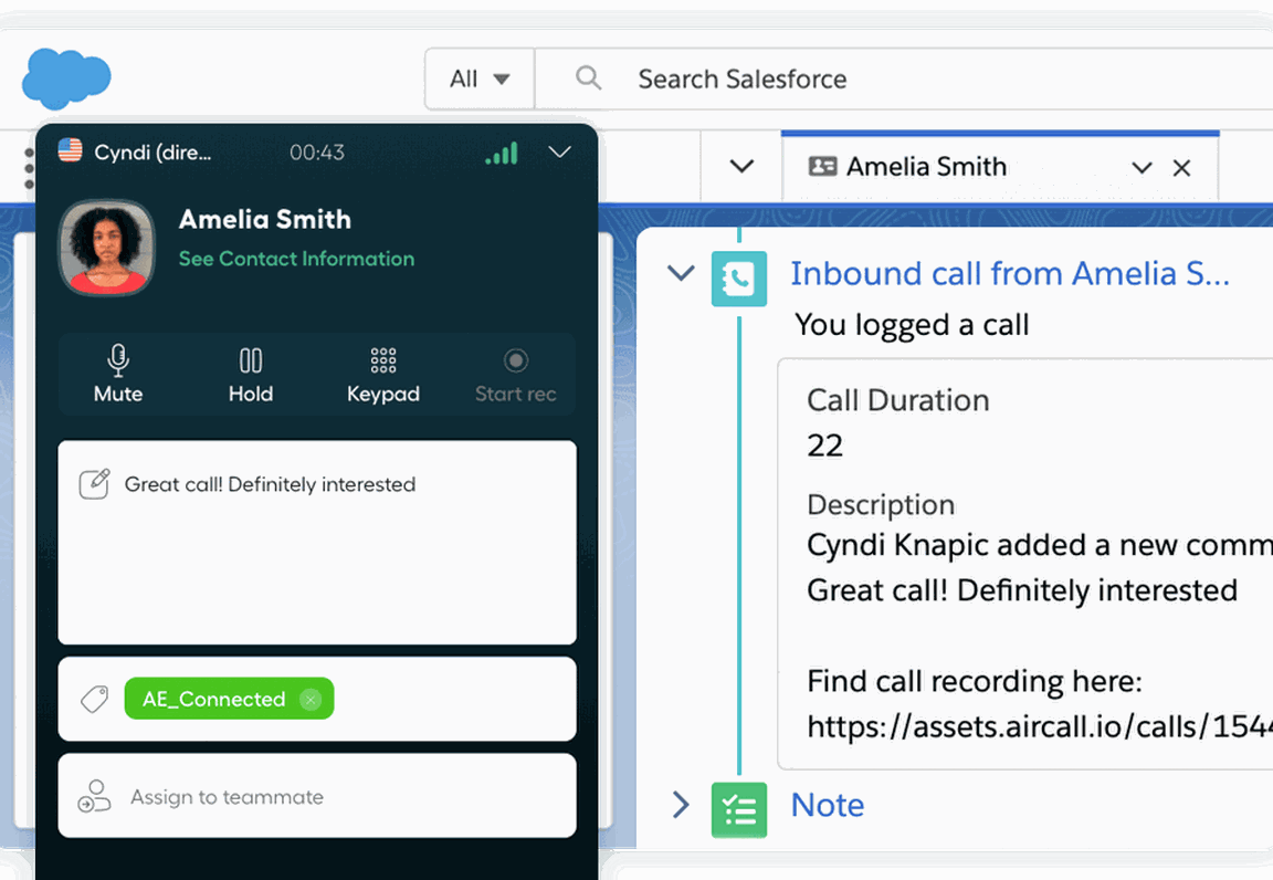 A CTI integration in Salesforce gives your business teams access to customer data so that they can provide a better customer experience.