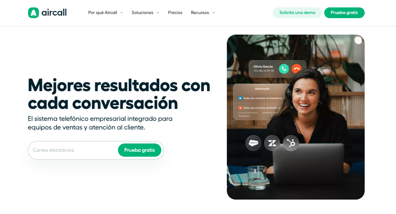Página web Aircall