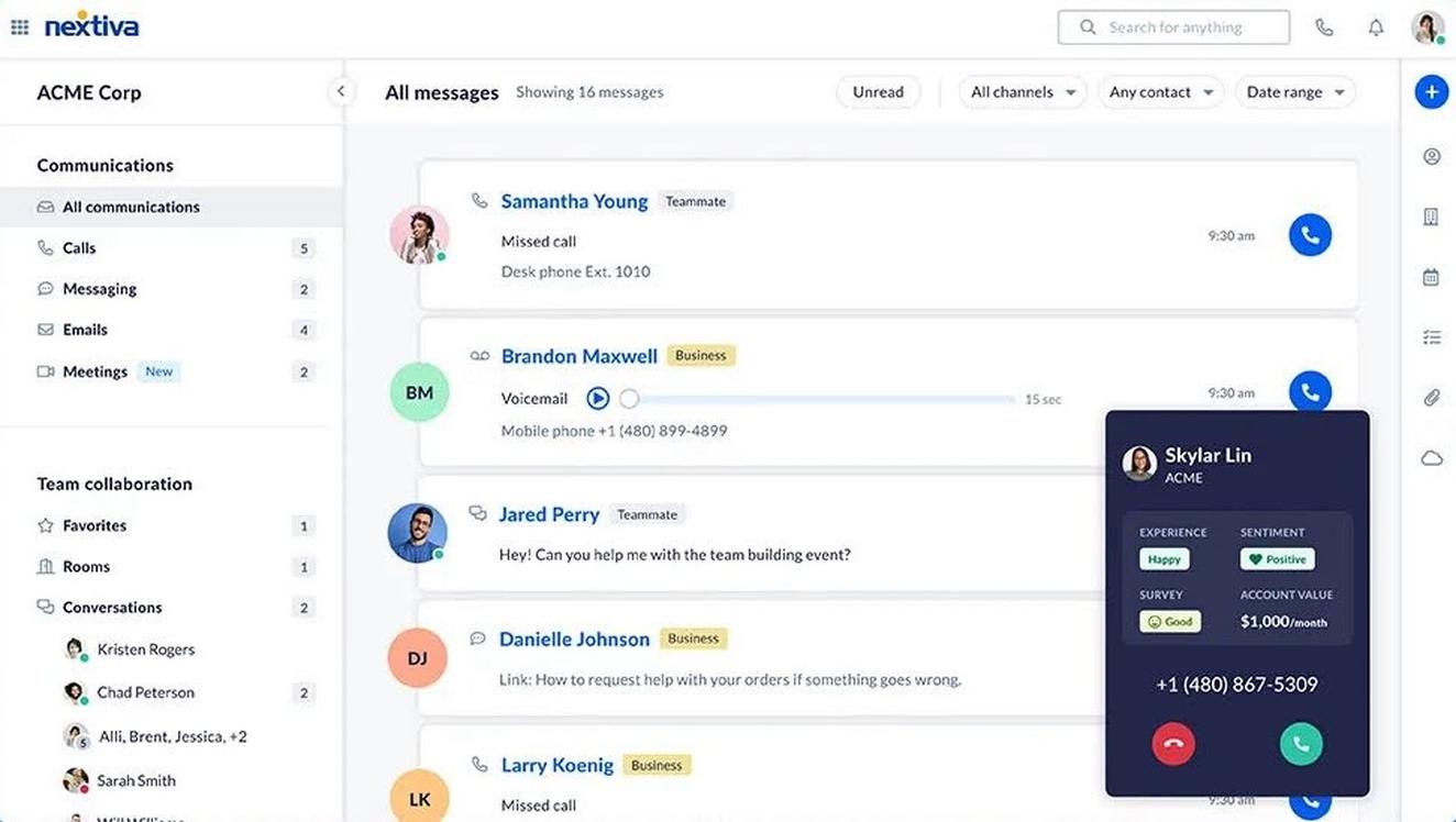 Use Nextiva to manage calls, send text messages, and hold video conferences from your desktop or mobile device