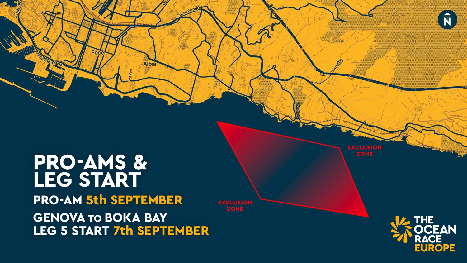 Genova Pro-Ams & Leg 5 Start Map