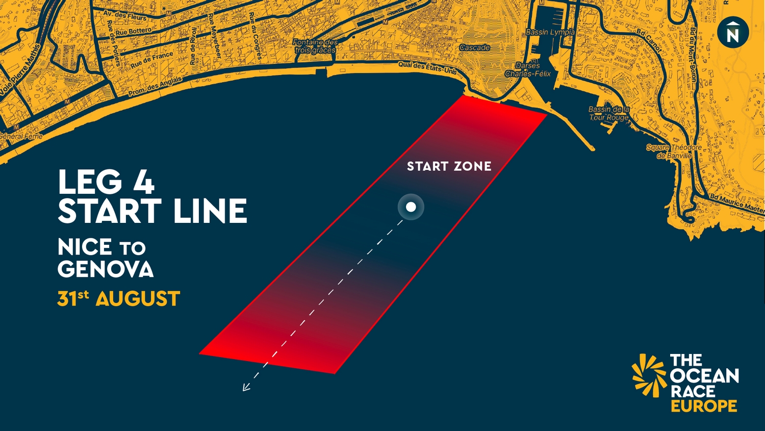 Leg 4 Start line in Nice, France