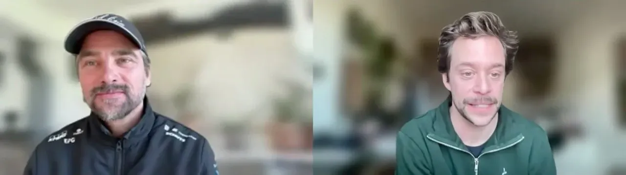 Boris Herrmann speaking together Tobias Krell alias Checker Tobi.