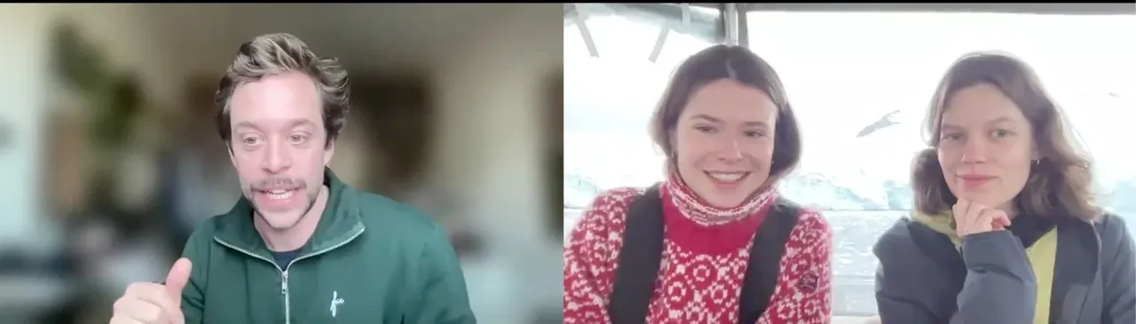 Tobias Krell alias Checker Tobi speaking together with Luisa Neubauer and Lea Wowra.