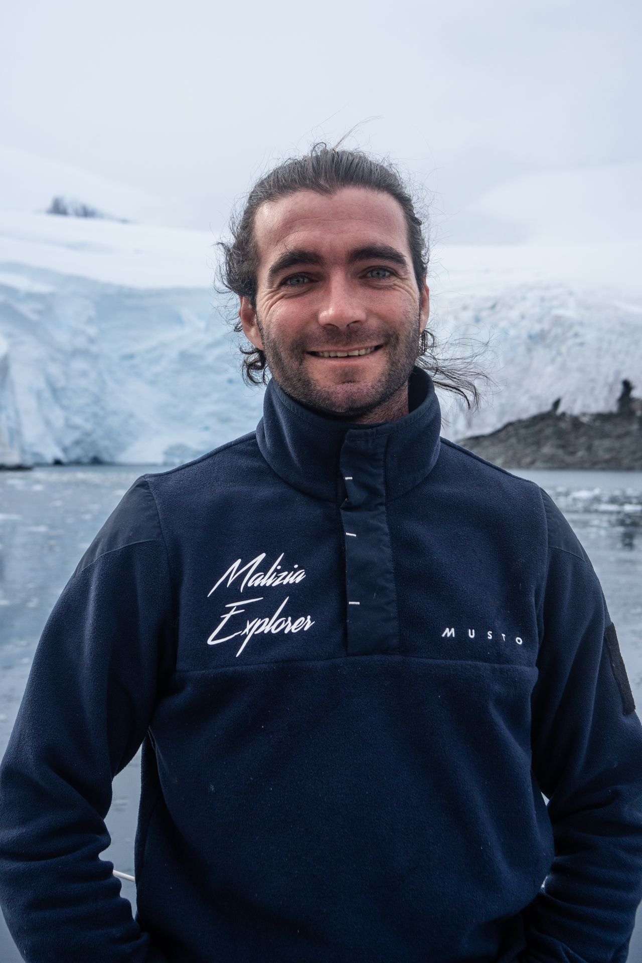 Captain Jonathan Morice onboard the Malizia Explorer during her third Antarctic Mission